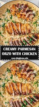Creamy Parmesan Orzo With Chicken Nd Asparagus Recipes Chicken Recipes Recipes Food
