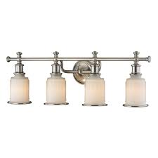 Titan Lighting Kildare 4 Light Brushed Nickel Led Bath Light Tn 31118 The Home Depot