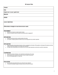 5e Student Lesson Planning Template Download As Doc Lesson Plan Templates Guidance Lesson Plans School Lesson Plans