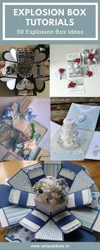These cards look so cute folded, and even cuter when they're opened. Uniqueideas In Explosion Box Tutorial Exploding Box Card Explosion Box