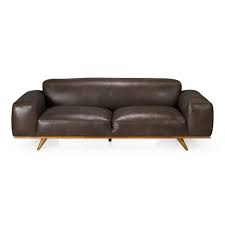 Canape 3 Places Fixes Revetement Cuir Choco Vieilli Snug Canapes Cuir Canapes Et Banquettes Salon Et Salle A Mange Mobilier De Salon Banquette Salon Canape