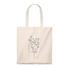 Vintage Plant Tote Bag Botanical Illustration Shopping Bag Etsy Tote Bag Canvas Design Canvas Bag Design Canvas Bag Diy