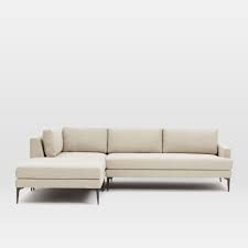 Andes 3 Piece Chaise Sectional Modern Couch Sectional West Elm Living Room Sectional