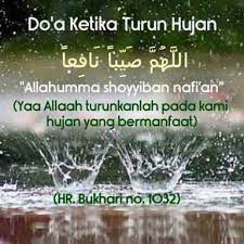 Doa Hujan Turun Arab