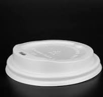 Disposable 12oz PLA Coffee Cup Flat Cover Lid Seal 100% PLA Material OEM  ODM Design Are Available