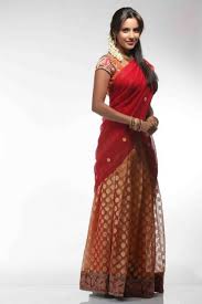 Pullamma In A Traditional Half Sari From Andhra Pradesh Half Saree East Indian Dress Saree