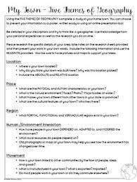 Five Themes Of Geography Classroom Freebies Five Themes Of Geography Geography Project Geography Worksheets