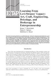 Pdf Learning From Levi Strauss Legacy Art Craft Engineering Bricolage And Brokerage In Entrepreneurship