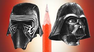 Star Wars Kylo Ren Vs Darth Vader Pencil Drawing Comparison Youtube