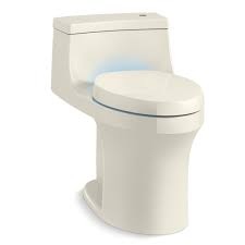 Read customer reviews and common questions and answers for kohler part #: Kohler K 8687 0 White San Souci One Piece Comfort Height Elongated Toilet With Touchless Flush Purefresh Toilet Seat With Nightlight And Aquapiston Flush Technologies Faucet Com