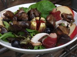 Salade D Automne Gesiers Et Magrets De Canards Seches Figues Raisins Ig Bas Et Ww Au Palmares De La Gourmandise Salade D Automne Gesier Magret De Canard