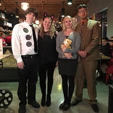Cast Of The Office Three Hole Punch Jim Cat Pam Angela And Dwight Pick The Peoples C Office Halloween Costumes Fashion Costume Halloween Couple Halloween
