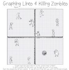 Graphing lines & zombies ~ graphing linear equations in. This Resource Can Be Used As An Engaging Activity To Improve Efficiency And Slope Intercept Form Activities Graphing Linear Equations Linear Equations Activity