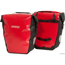 Ortlieb Back Roller City Rear Panniers Red Black Pair Bicycle Panniers Bicycle Bag Bicycle