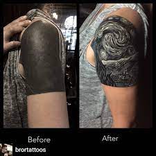 Gefallt 6 929 Mal 84 Kommentare The Best Tattoo Page Auf Instagram Covered Up The Black With Van G Black Tattoo Cover Up Cover Tattoo Best Sleeve Tattoos