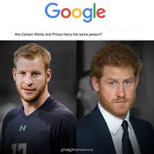 Bear an eerie resemblance to prince harry and leave plenty of philadelphia eagles fans wondering why he couldn't last as their. Pin By Kara Woodbury Fladland On Carson Wentz Fan Carson Wentz Carson Prince Harry