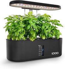 Buy Idoo Hydroponics Growing System For Window Kitchen 10pods Indoor Herb Garden With Grow Light Plants Germination Kit With Pump Automatic Timing Up To 18 7 Online In Guatemala B09638w4by