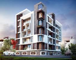 3d Architectural Rendering Of Small Apartment Modern House Exterior Building Front Designs Modern House Facades