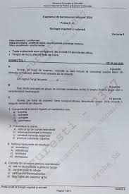 Subiecte Bac 2020 Biologie Vegetala Si Animala Rezolvate