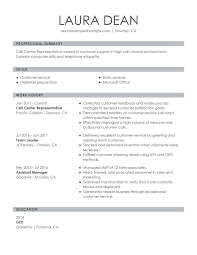 Customize Our 1 Customer Representative Resume Example