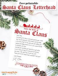 Santa's famous red hat on the letterhead and the stylised christmas decorations at the footer add a fun, modern twist to this classic stationery. Free Santa Letterhead Printable I Should Be Mopping The Floor
