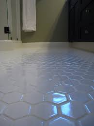 White Hex Tile Bathroom Floor Keep The White Grout Clean Easily By Cleaning With Vinegar And Wate Unique Bathroom Tiles Bathroom Flooring Cleaning Tile Floors