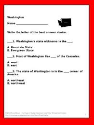 Kindergartners, teachers, and parents who homeschool their kids can print, download, or use the free kindergarten learning worksheets online. Washington Usa Social Studies Worksheets Task Cards Us History Kids