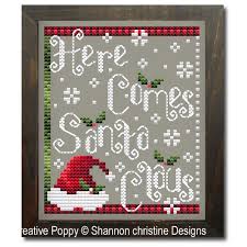 Baby cross stitch patterns cross stitch baby alphabet and numbers decoration cross stitching baby shower gifts baby birth crossstitch cross stitch pattern will be available for instant download once payment is confirmed. Shannon Christine Designs Here Comes Santa Claus Cross Stitch Pattern