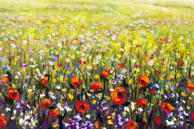 40 monet flower paintings ranked in order of popularity and relevancy. Red Poppies Flower Field Oil Painting Yellow Purple And White Flowers Artwork Stock Image Image Of Monet Background 109476701