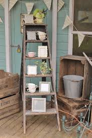 For Sale Nice Set Of Old Wooden Step Ladders Ideal For Shabby Chic Project Or Wedding Venue Decoration Old Ladder Decor Front Porch Decorating Porch Decorating
