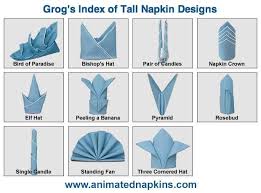 Animated Napkin Folding How To Fold Napkins For A Tall Design Napkin Folding Easy Napkin Folding Napkins