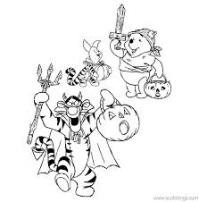 114 winnie the pooh printable coloring pages for kids. Winnie The Pooh Happy Halloween Coloring Pages Xcolorings Com