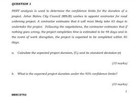 Johor bahru city council headquarters. Solved Question 1 Pert Analysis Is Used To Determine The Chegg Com