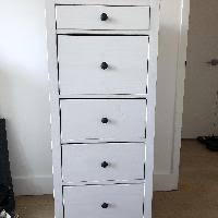 Keep your clothes, accessories, and other belongings stored stylishly in one of our practical chests of drawers. Ikea Hemnes Tall Narrow White Dresser Aptdeco