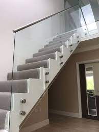 Glass Button Indoor Staircase Glass Balustrade Glassbalustrade Balustrade Glassbuttonbalustrade Glassstair Glass Balustrade Interior Stairs Glass Staircase