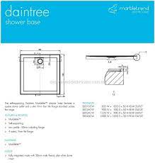 Upc 32x60 3 side tile flange shower pan/shower base. Marbletrend Daintree Shower Base Sizes 820 900 1220 1000 Polymarble Self Supporting Marbleite Innovative