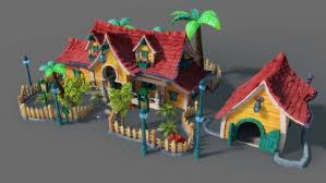 Cartoon House 3d Model Max C4d Obj 3ds Fbx Lwo Stl 3dexport Com By Ybssnyyx Cartoon House House 3d Model House Designs Exterior