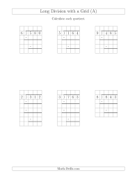 The Long Division With Grid Assistance And Prompts 3 Digit By 1 Digit With Remainders A Math Works Division Worksheets Long Division Worksheets Long Division