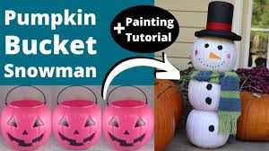 Wybierz z szerokiej gamy podobnych scen. Plastic Pumpkin Bucket Snowman Assembly Painting Tutorial Tutu Ep 101 Youtube