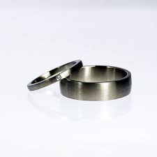 Matching Titanium Wedding Band Set With Matte Finishing By Torkkelijewellery 527 00 Diamond Wedding Band Sets Gold Wedding Band Sets Palladium Wedding Band