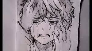 Ketika langit berubah merah, bulan berubah hitam, dan monster mulai berkeliaran di jalanan, satsuki kakeru bingung apa yang harus dilakukan. á´´á´° Easy How To Draw An Anime Male Manga Crying Sad Youtube