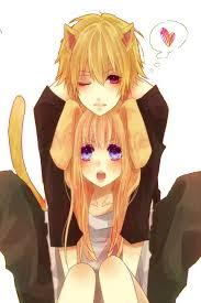 Neko And Bunny Couple Cute Anime Cat Anime Cat Boy Anime Neko