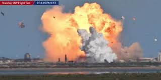 But it did not manage to straighten itself back up in time for a landing and slammed into the ground. Spacex Starship Rocket Crashes During Test Flight News Flight Global