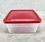 The Container Store Square Clear Plastic Storage Container 6” X 6”