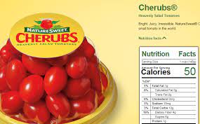 Therefore, eating more tomatoes will not gain weight. Cherubs Nutritional Info Cherub Tomatoes Nutrition Naturesweet