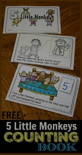 Children can use the felt pieces to learn and/or identify the animals, sing songs or make. Free 5 Little Monkeys Counting Book