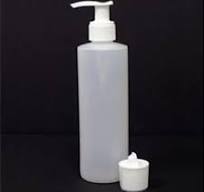 8 oz Plastic Bottles with Flip Top Cap and Pump for easy dispensing of  Massage Oils, Lotions and Creams