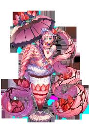 Hd Wallpaper Pink Hair Umbrella Anime Black Background Minigirl Ice Cream Wallpaper Flare