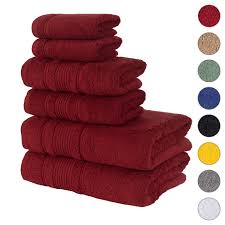 Macys has select bath towels on sale from $3.99. Qute Home Spa Hotel Towels 6 Piece Towel Set 2 Bath Towels 2 Hand Towels And 2 Washcloths Burgundy Walmart Com Walmart Com