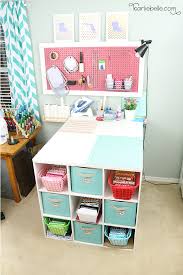 Craft room work table using file cabinets | in my own style diy computer desk | love create celebrate; Diy Craft Table And Pegboard Karlie Belle